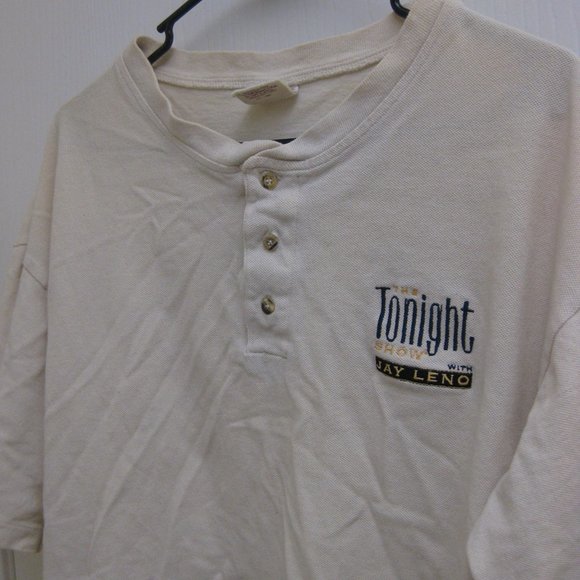 GUC Jay Leno Tonight Show henley polo shirt L XL - Picture 2 of 5